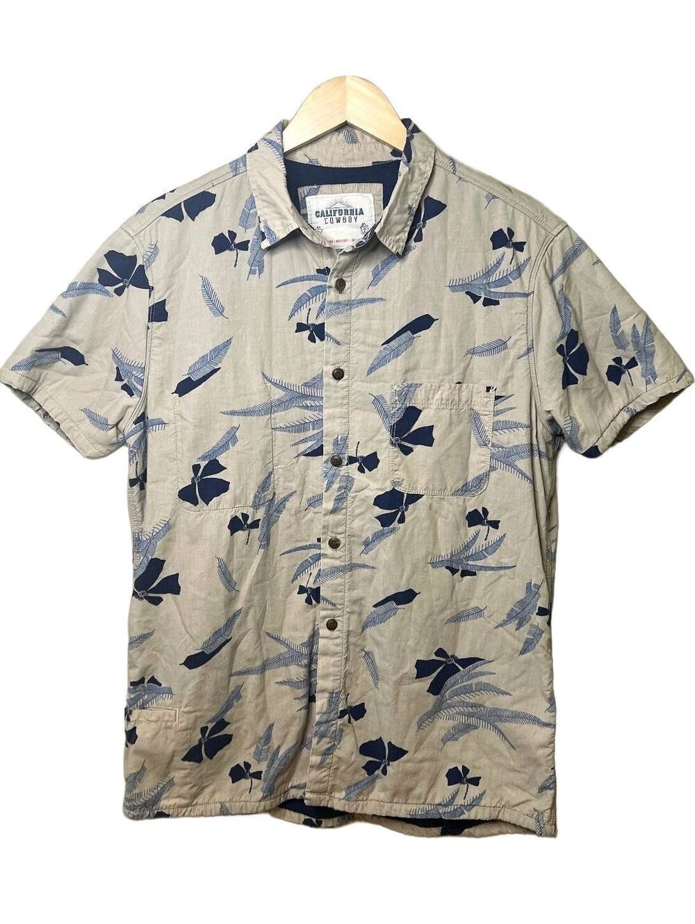 California Cowboy High Water Shirt Men's Large Fleece Lined Utility Pocket